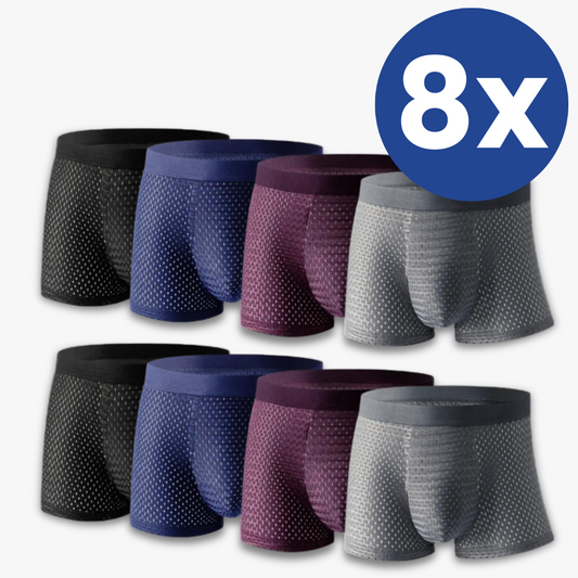 Sada 8 boxerek (2x červené, 2x modré, 2x šedé, 2x černé)